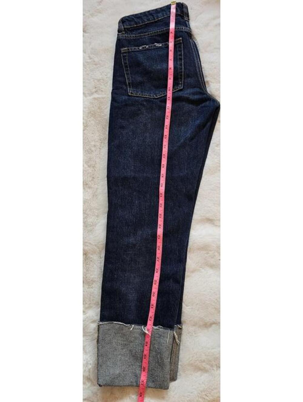 ZARA Trafaluc Cigarette Cuff Faux Pearl Jeans US 4 - Picture 6 of 6